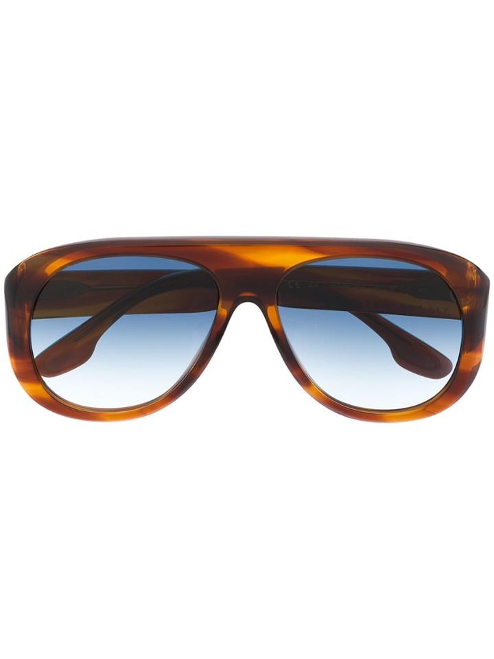 Victoria Beckham Oversized Round Sunglasses - Brown