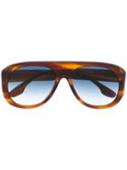Victoria Beckham Oversized Round Sunglasses - Brown