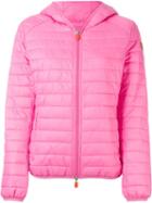Save The Duck Logo Patch Puffer Jacket, Women's, Size: 3, Pink/purple, Nylon/polyester