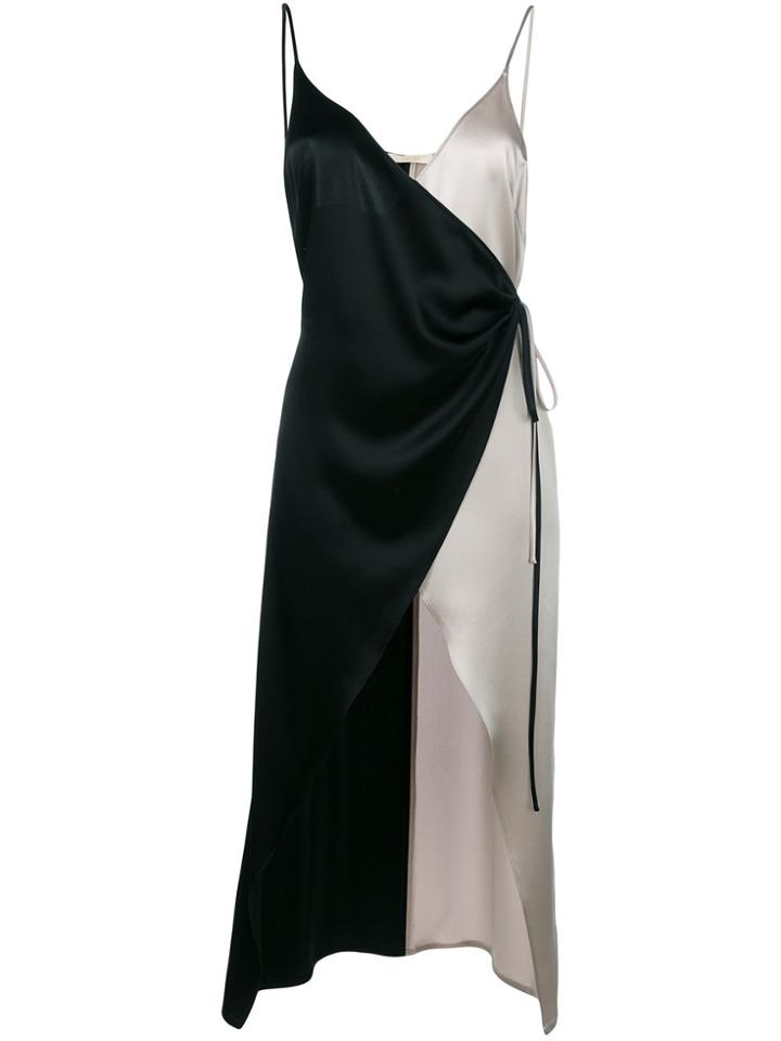 Ssheena Bicolour Wrap Dress - Black