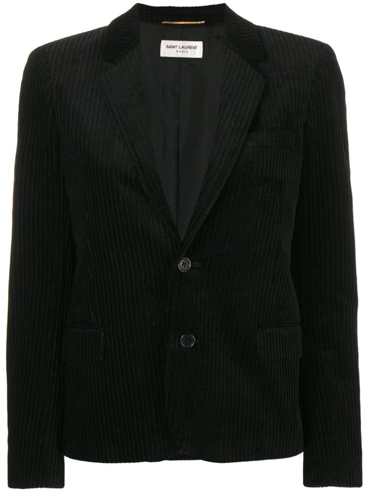 Saint Laurent Velvet Corduroy Jacket - Black