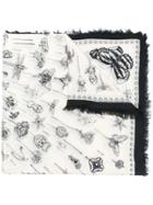 Alexander Mcqueen Multi-print Scarf - White