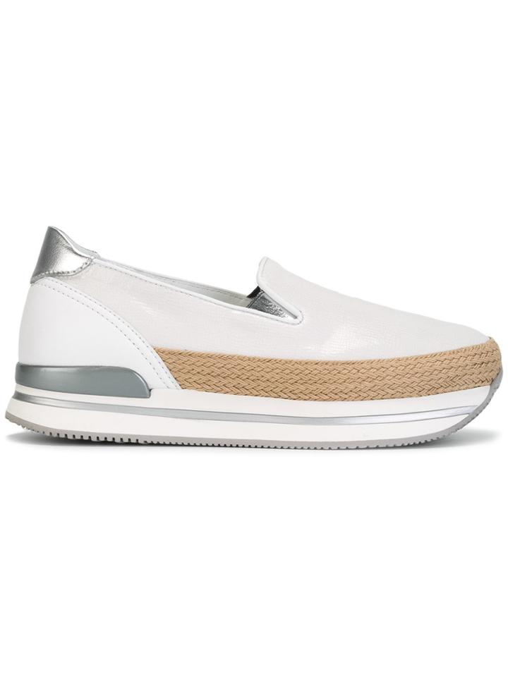 Hogan Braided Trim Loafers - Metallic