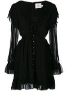 Aje. Ruffled Mini Dress - Black