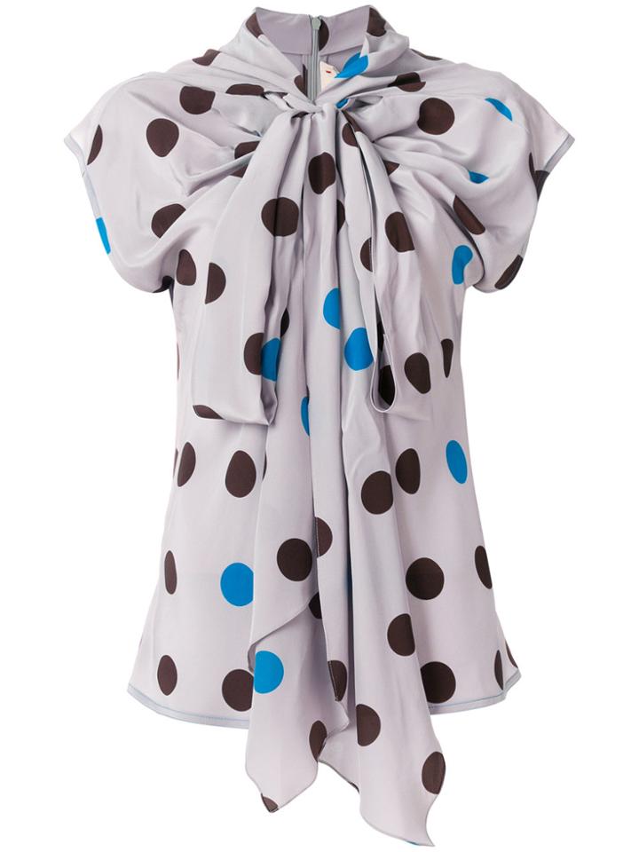 Marni Pussy Bow Blouse - Grey