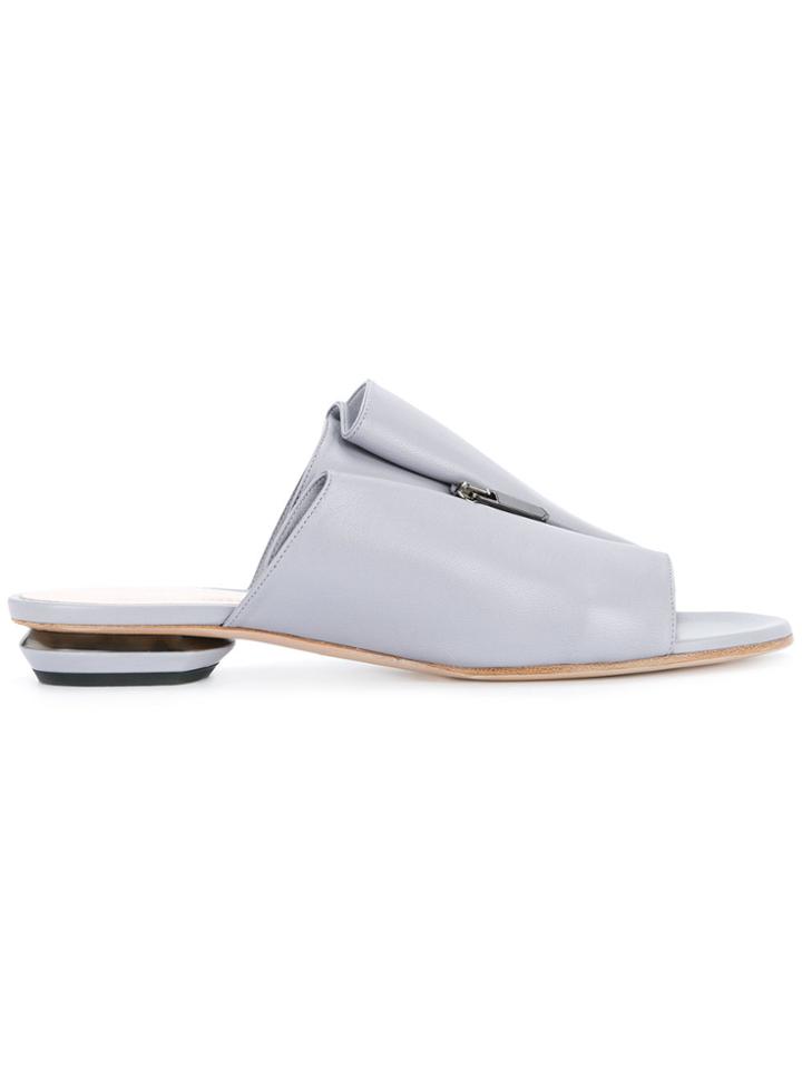 Nicholas Kirkwood Fold Detail Mule Sandals - Grey