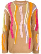 Peter Pilotto Textured-stripe Knitted Sweater - Neutrals