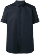 Neil Barrett Short Sleeve Formal Shirt - Blue