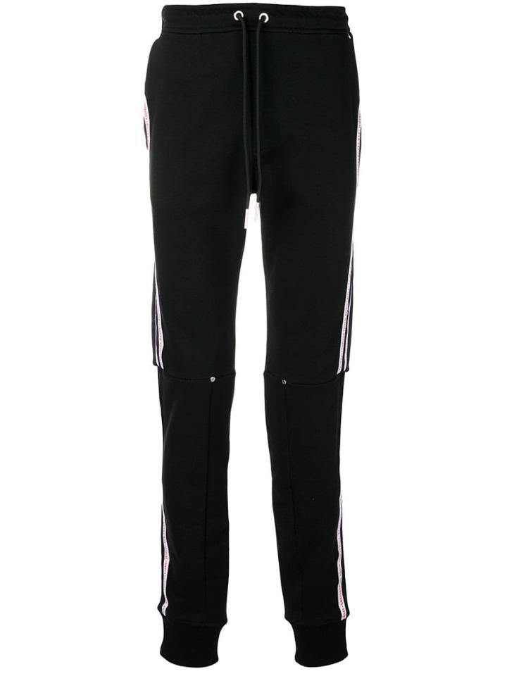 Icosae Side Stripe Track Pants - Black