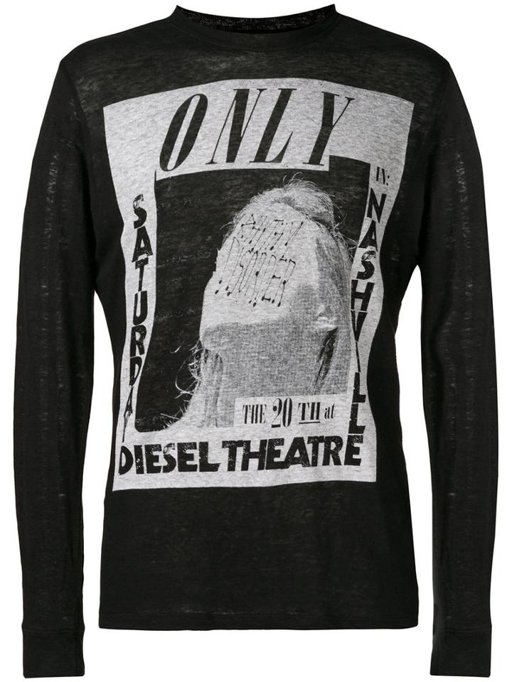 Diesel - Jersey T-shirt - Men - Linen/flax - Xs, Black, Linen/flax