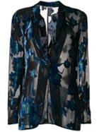 Giorgio Armani Vintage Sheer Floral Jacket - Blue