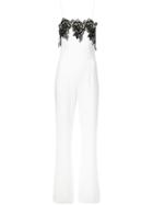 Black Halo Lace Detailed Jumpsuit - White