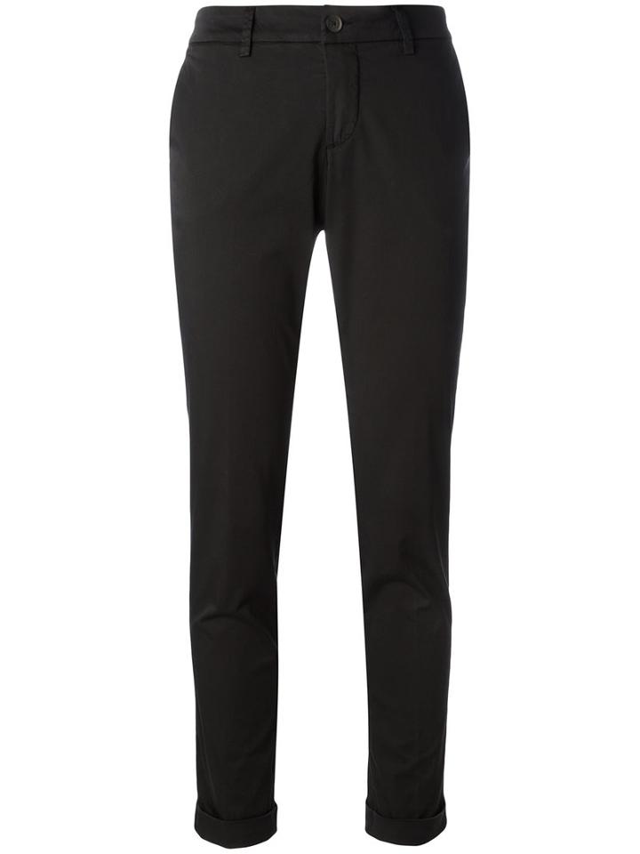 Fay Skinny Tailored Trousers, Women's, Size: 30, Black, Cotton/spandex/elastane