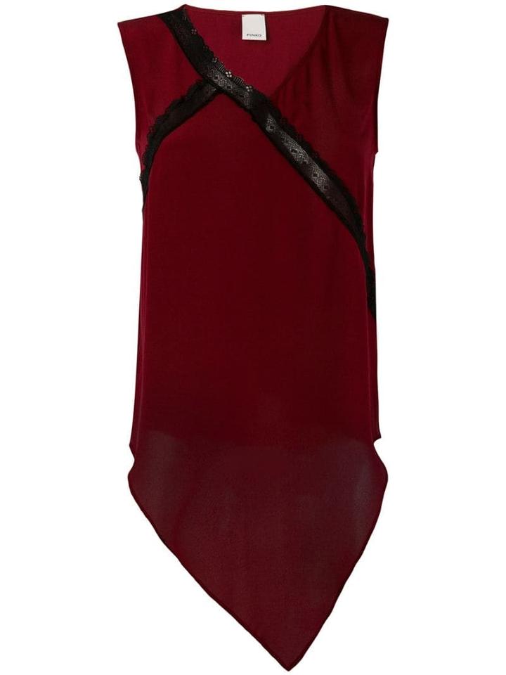 Pinko Lace Detail Asymmetric Top