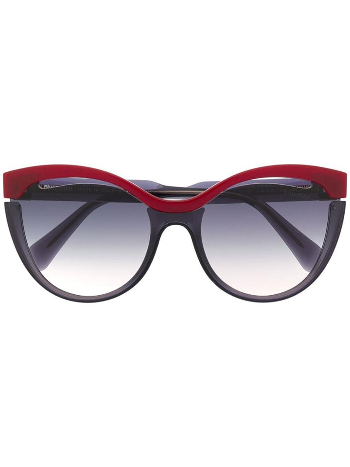 Miu Miu Eyewear Cat-eye Sunglasses - Blue