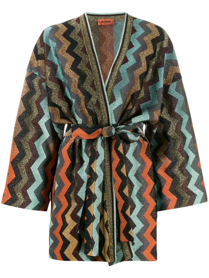 Missoni Zig-zag Knit Cardigan - Blue