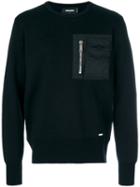 Dsquared2 - Sweatshirt With Nylon Pocket - Men - Polyester/wool - M, Black, Polyester/wool