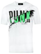 Dsquared2 'punk' Splatter T-shirt, Men's, Size: Medium, White, Cotton