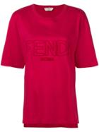 Fendi Front Logo T-shirt - Pink & Purple