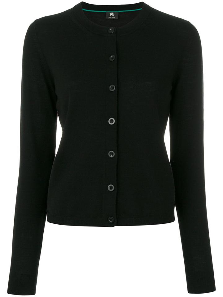 Paul By Paul Smith - Round Neck Cardigan - Women - Polyester/viscose/wool - M, Black, Polyester/viscose/wool