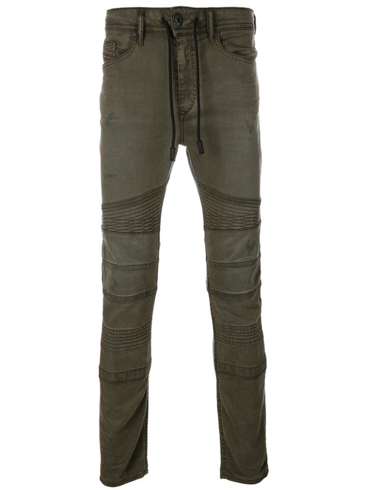 Diesel Stylized Seams Jeans - Green