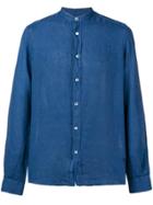 Fay Grandad Collar Shirt - Blue
