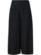 Derek Lam 10 Crosby Cropped Palazzo Pants, Women's, Size: 2, Black, Viscose/linen/flax