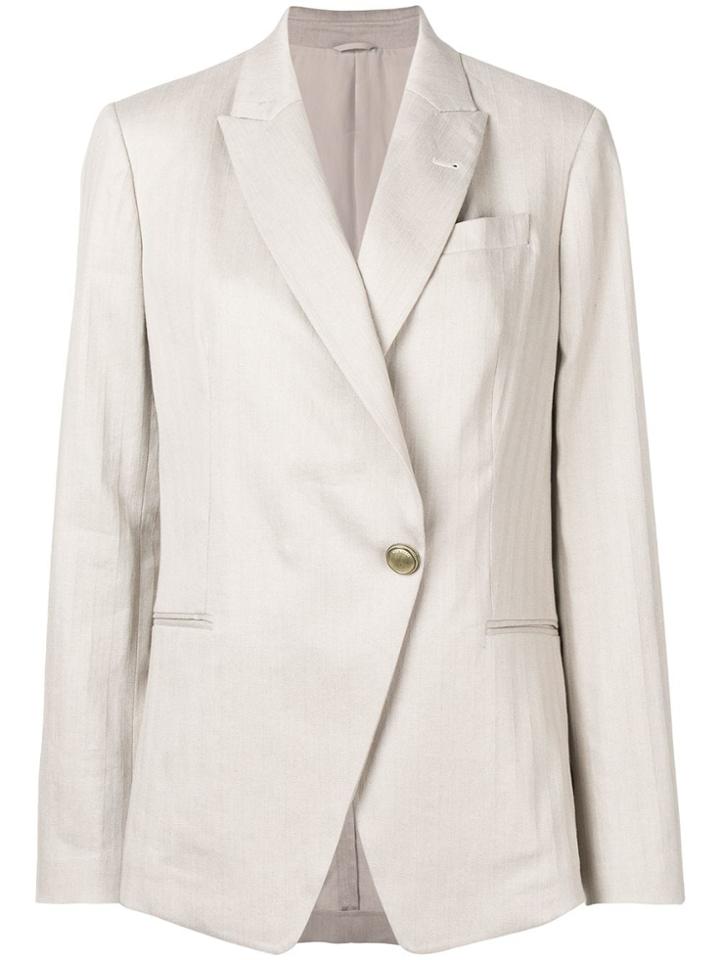 Brunello Cucinelli Single-button Blazer - Neutrals