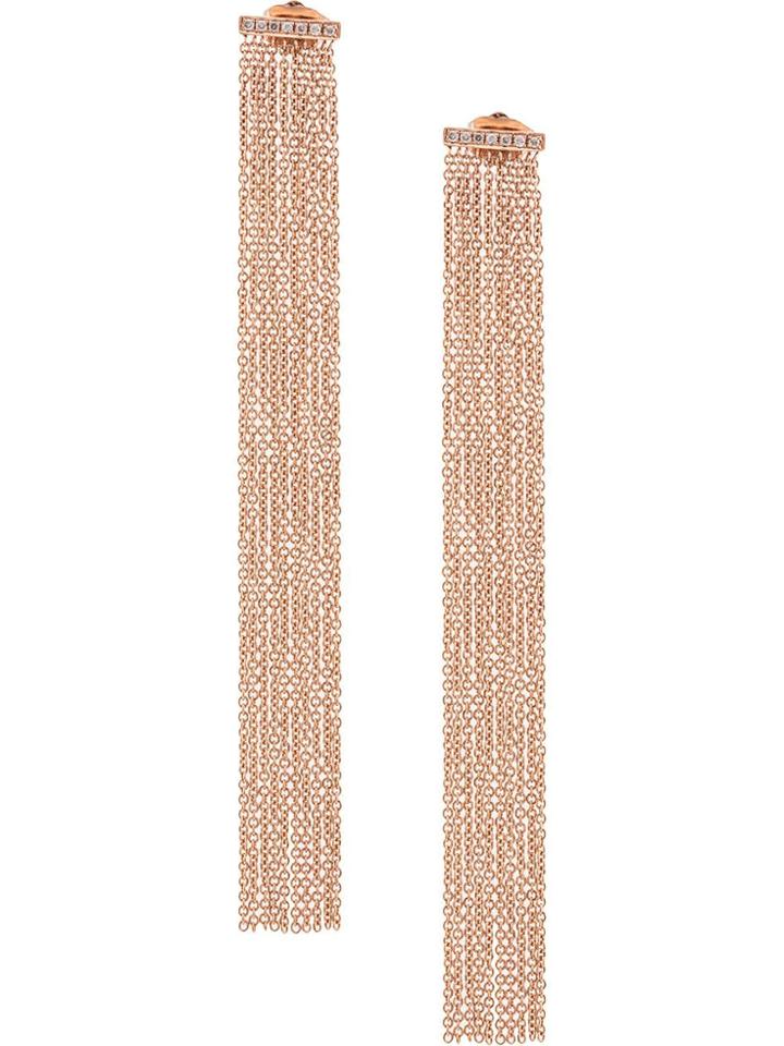 Sydney Evan Fringe Duster Earrings - Gold