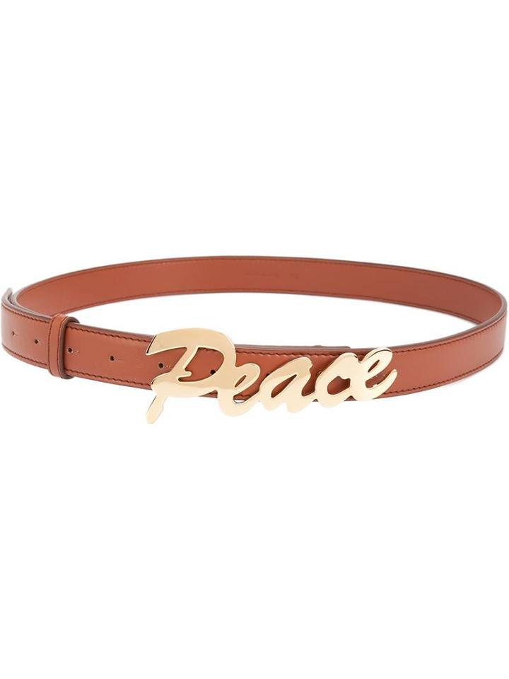 Stella Mccartney 'peace' Belt, Women's, Size: 85, Brown, Artificial Leather