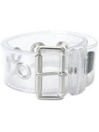 Mm6 Maison Margiela Silver-tone Hardware Belt, Women's, Nude/neutrals, Aluminium/zinc/pvc/magnesium
