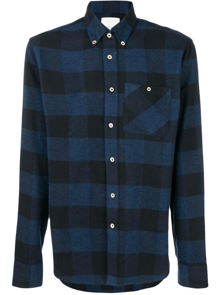 A Kind Of Guise Long Sleeved Checked Shirt - Blue