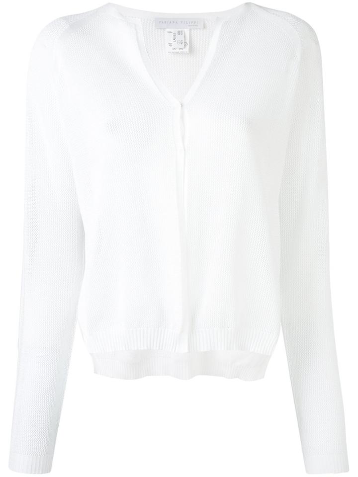 Fabiana Filippi - Lightweight Cardigan - Women - Cotton - 44, White, Cotton