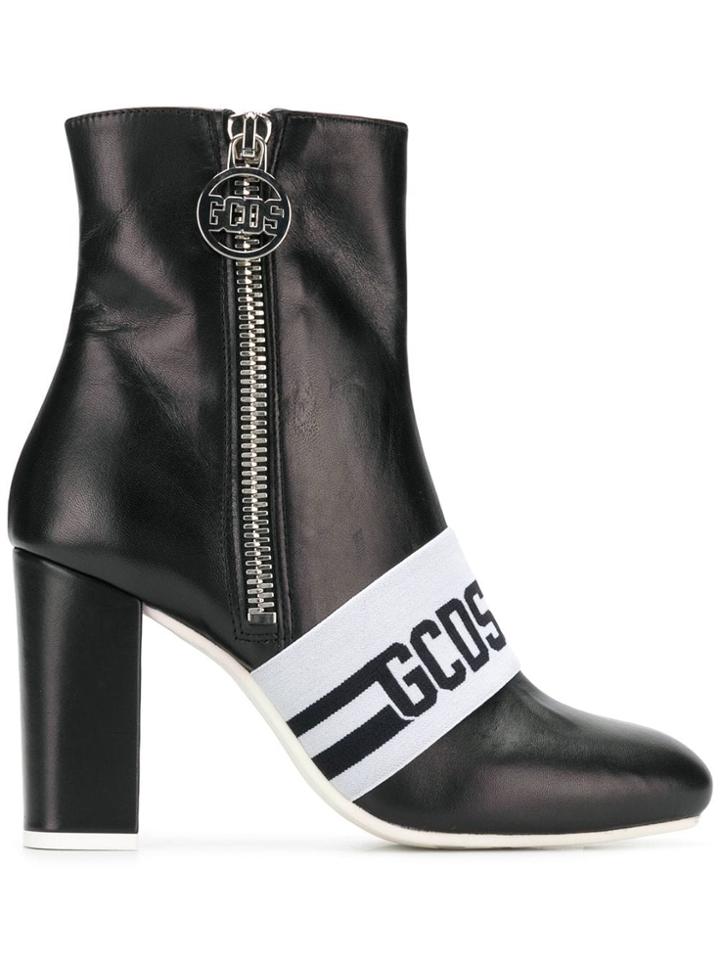 Gcds Logo Ankle Boots - Black