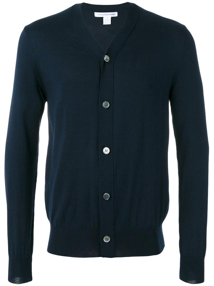 Comme Des Garçons Shirt - Classic Cardigan - Men - Cotton - M, Blue, Cotton