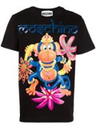 Moschino Monkey Print T-shirt, Men's, Size: Medium, Black, Cotton
