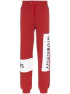 Givenchy Brick Red Large Logo Embroidered Sweatpants