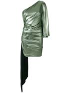 Alexandre Vauthier Metallic One-shoulder Dress - Green