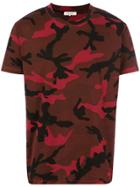 Valentino Camouflage Print T-shirt - Red
