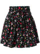 Marc Jacobs Painted Flower Print Skirt - Black