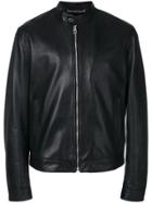 Versace Collection Classic Leather Jacket - Black