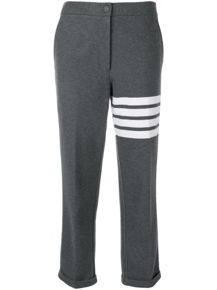 Thom Browne 4-bar Double Face Trousers - Grey