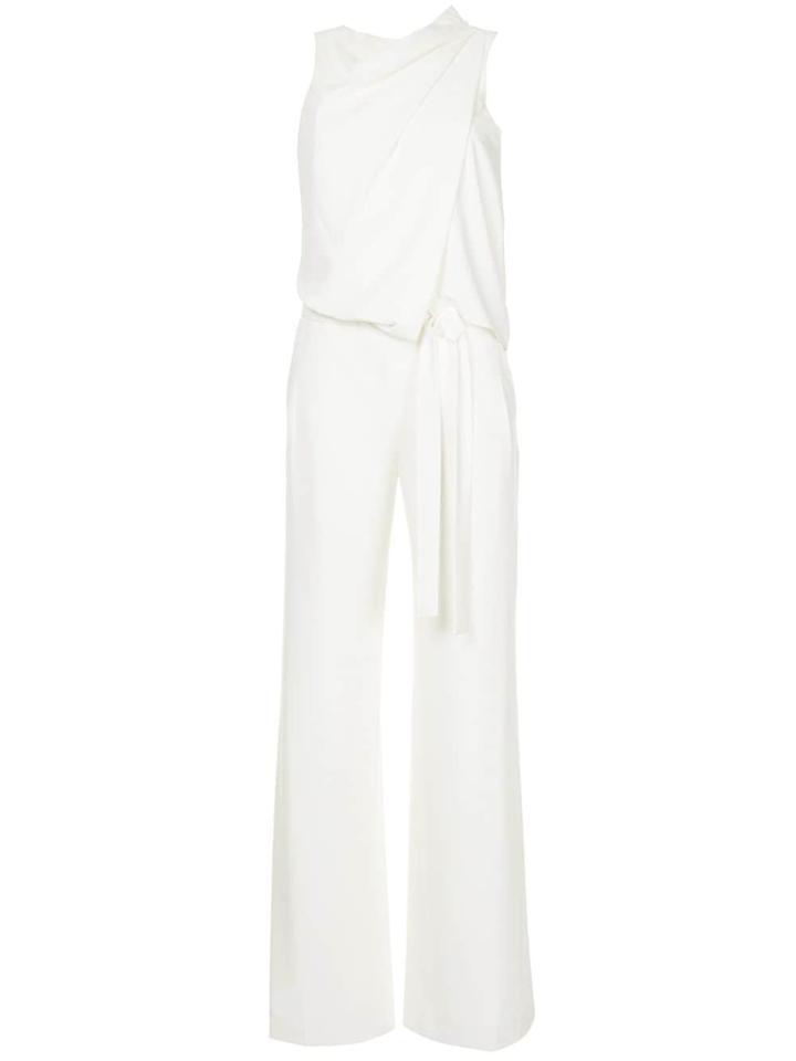 Halston Heritage Wrap Detail Jumpsuit - White
