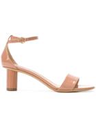 Salvatore Ferragamo Strappy Block-heel Sandals - Nude & Neutrals