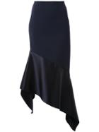 Marni Ruffled Asymmetric Silk Skirt - Brown