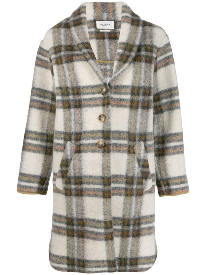 Isabel Marant Étoile Oversized Plaid Single-breasted Coat - Neutrals