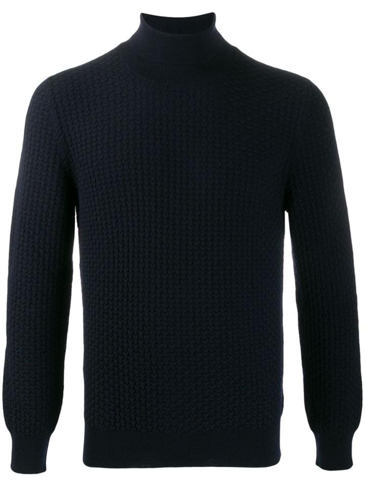 Tagliatore Raul Turtleneck Slim-fit Jumper - Blue