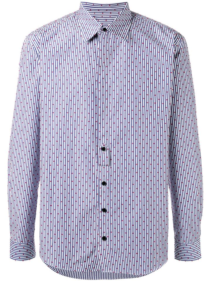 Henrik Vibskov 4ever Striped Dot Shirt - Blue