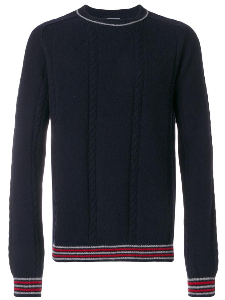 Lanvin Cable Knit Sweater - Blue