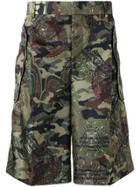 Givenchy Camouflage Printed Bermuda Shorts - Green